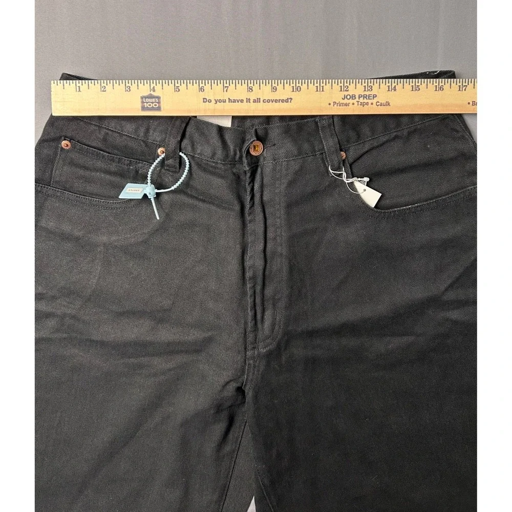 Vintage Y2K AZZURE Mens Jeans‎ 36x34 Black Straight Leg Baggy NEW NWOT